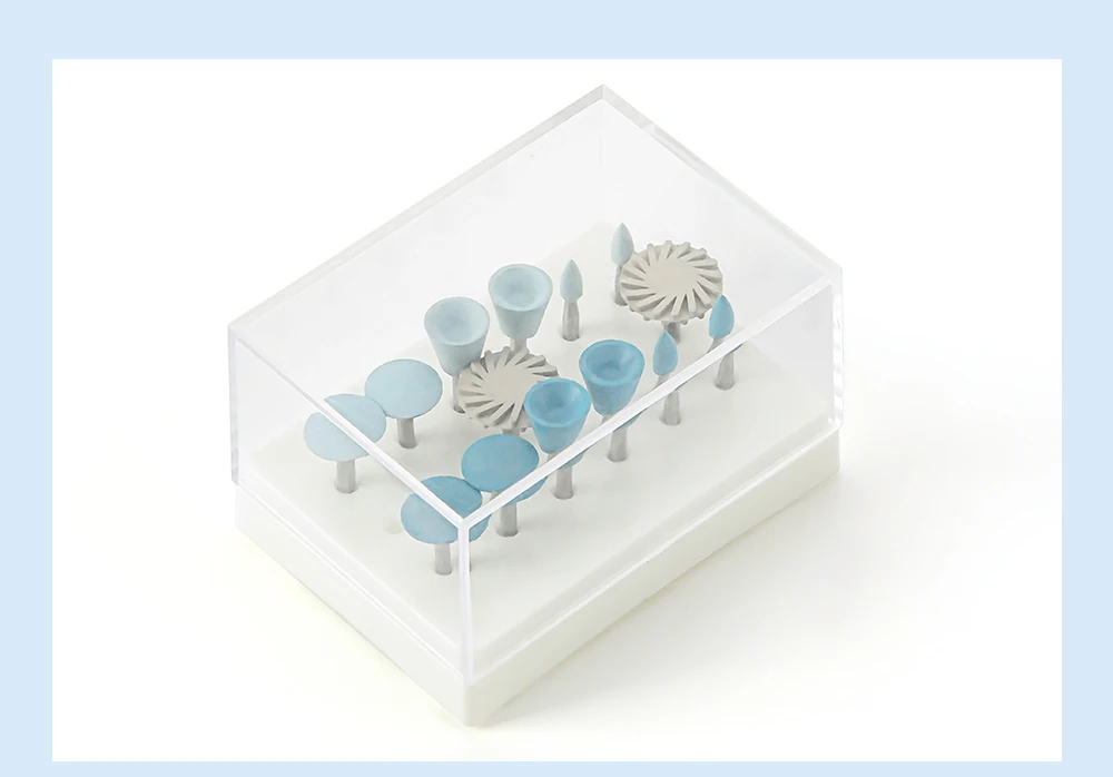 AZDENT 14 Teile/satz Dental Composite Polieren Kit RA 2,35mm Silikon Gummi Polierer für Porzellan Natürliche Zähne Nagel Polieren – Detail 7