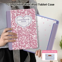 Versatile iPad Case with Sleep/Wake Feature and Pen Slot - Double - Sided Printing Design - iPad 7 8th 10.2inch (Style3 Purple)