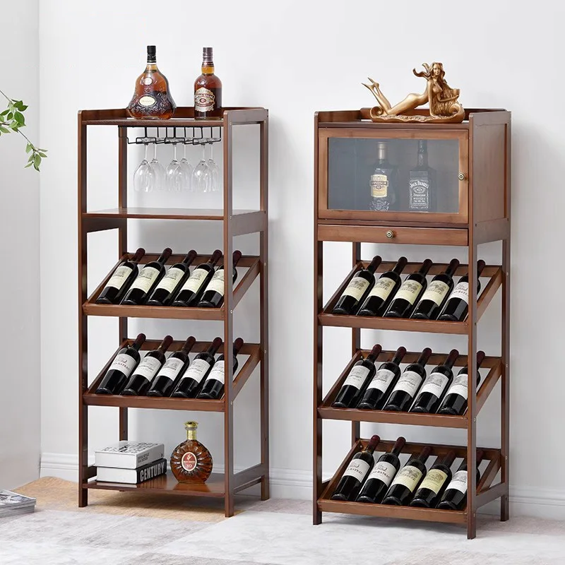

Wooden Storage Bar Cabinet Display Shelf Modern Traditional Small Wine Cabinets Unique Cellar Adega Barzinho Kitchen Furniture