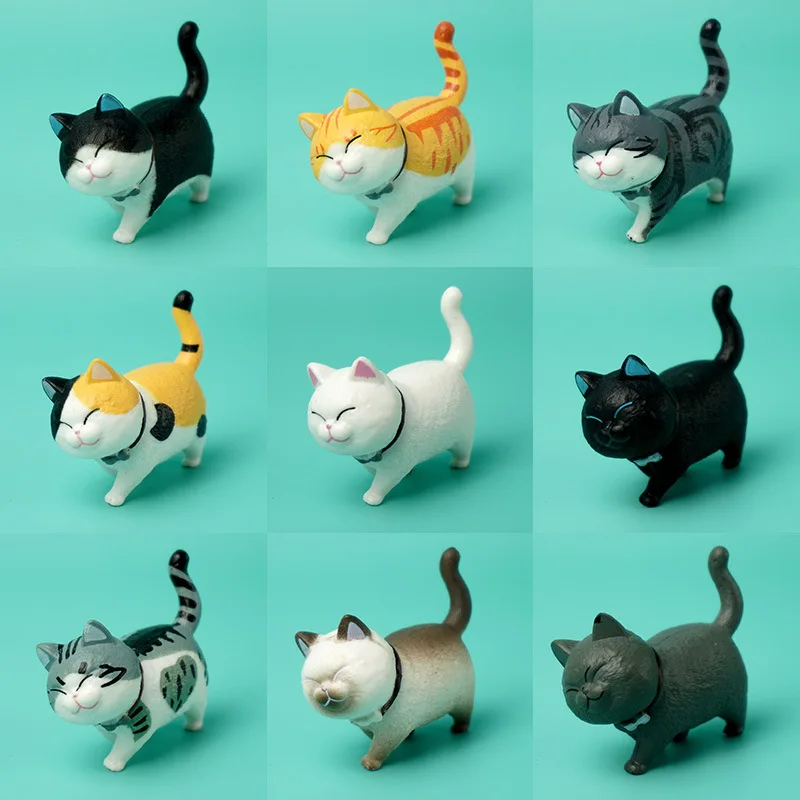 Piece Cute Cat Ornaments Bell Cat Animal Fairy Garden Figurines Accessories Home Decoration Desktop Model Birthday Gift