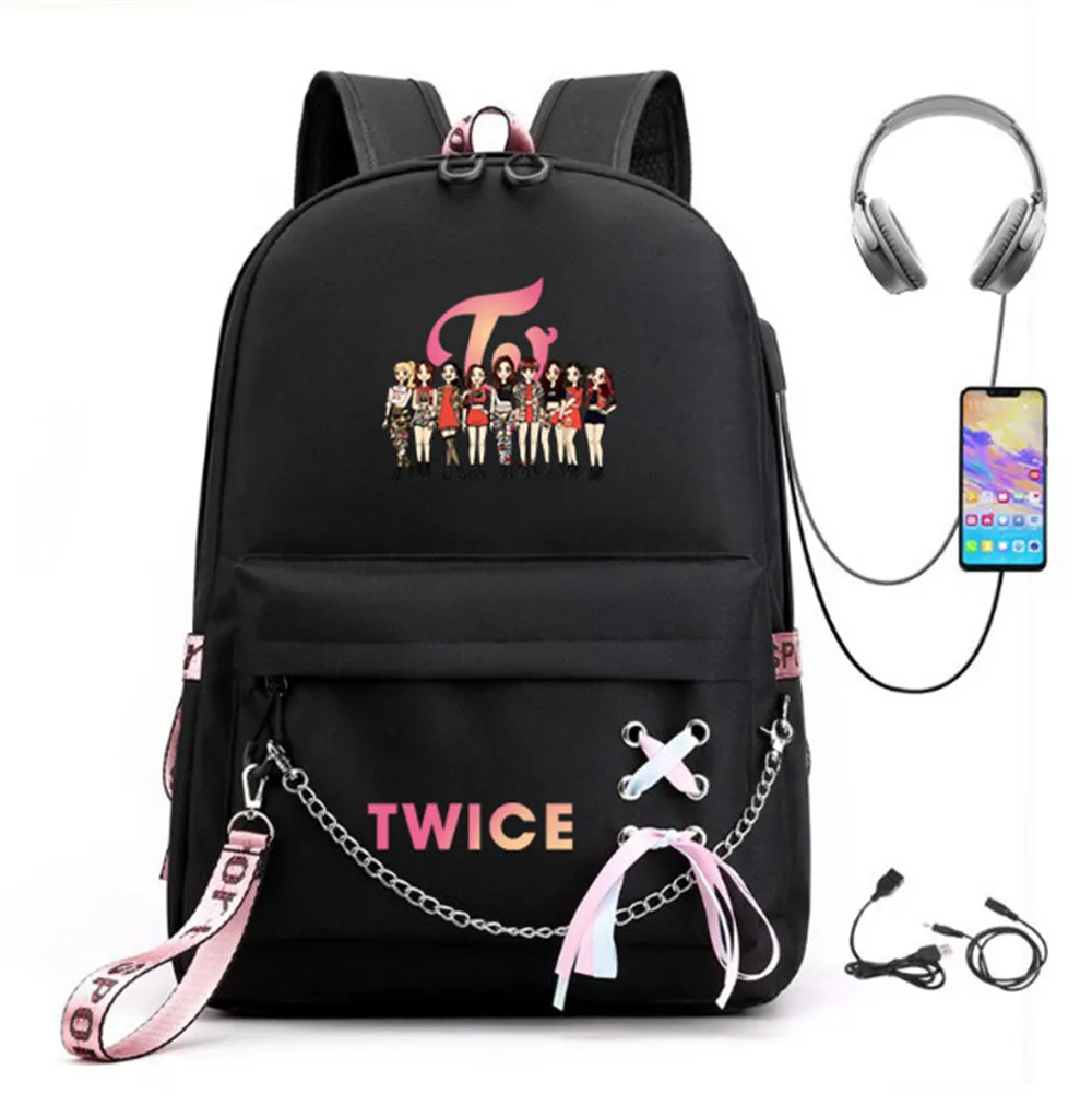 Kpop Twice 배낭 학교 가방, 여행 가방, TZUYU SANA MINA JIHYO NAYEON MOMO, 다현, 정연, 채영