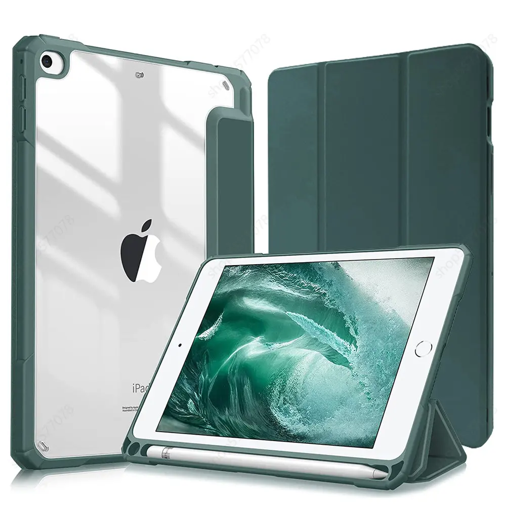 

Умный чехол для IPad 2019 Mini 5 7,9 дюймов с держателем для карандашей, Чехол для IPad Mini 4, тройного сложения, акриловая магнитная подставка, чехол