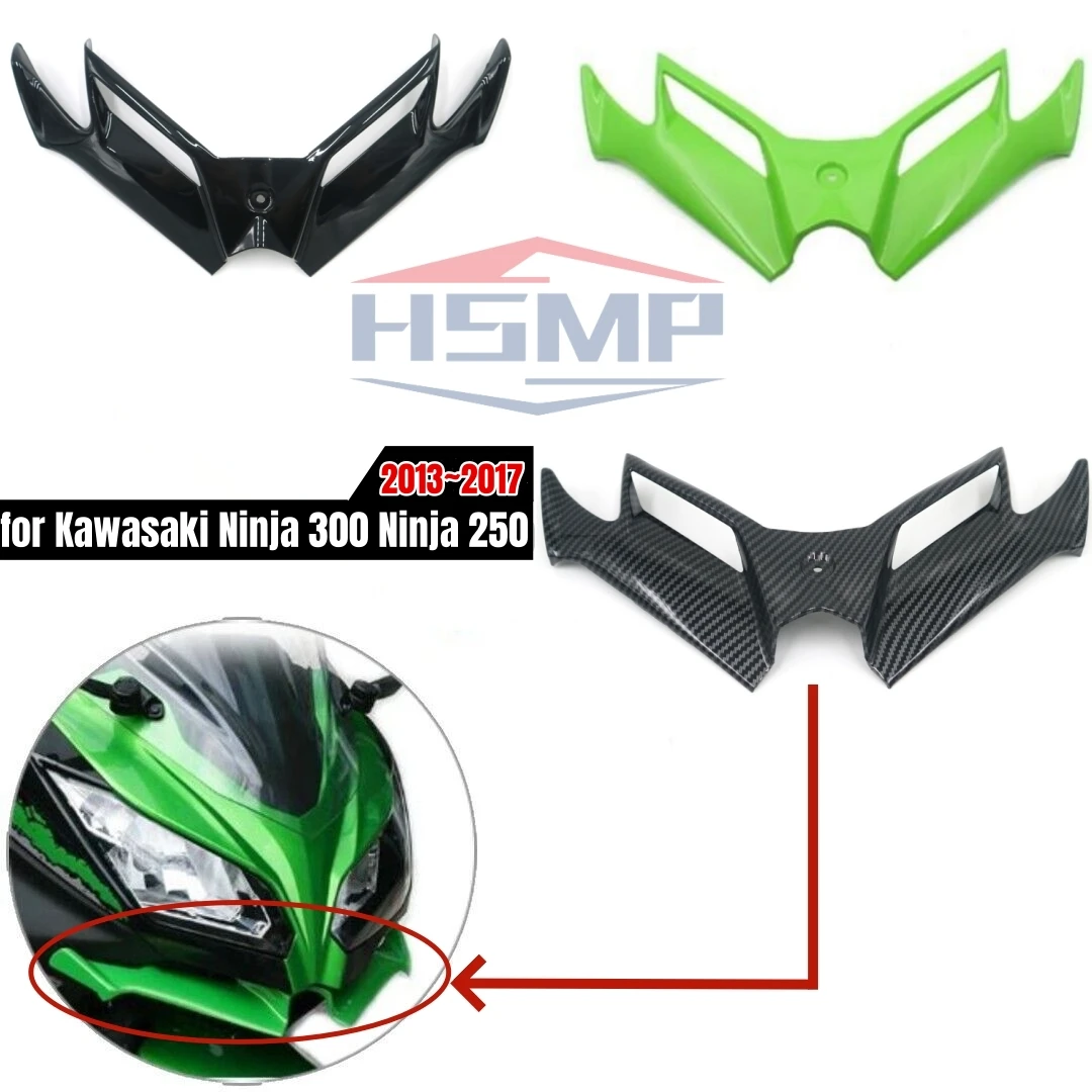 

for Kawasaki Ninja 300 Ninja 250 NINJA300/250 2013 2014-2017 motorcycle front fairing air intake spoiler rear wing protector