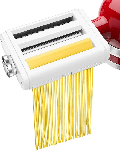 Pasta Roller & Cutters Attachment for KitchenAid Stand Mixers, 3 in 1 Pasta  Maker Set Included Pasta Sheet Roller, Spaghetti Cutter, Fettuccine Cutter