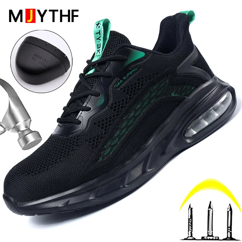 

Safety Shoes Men Women Cushion Shoes Work Sneakers Steel Toe Cap Indestructible Shoes Breathle Puncture-Proof Men Boots