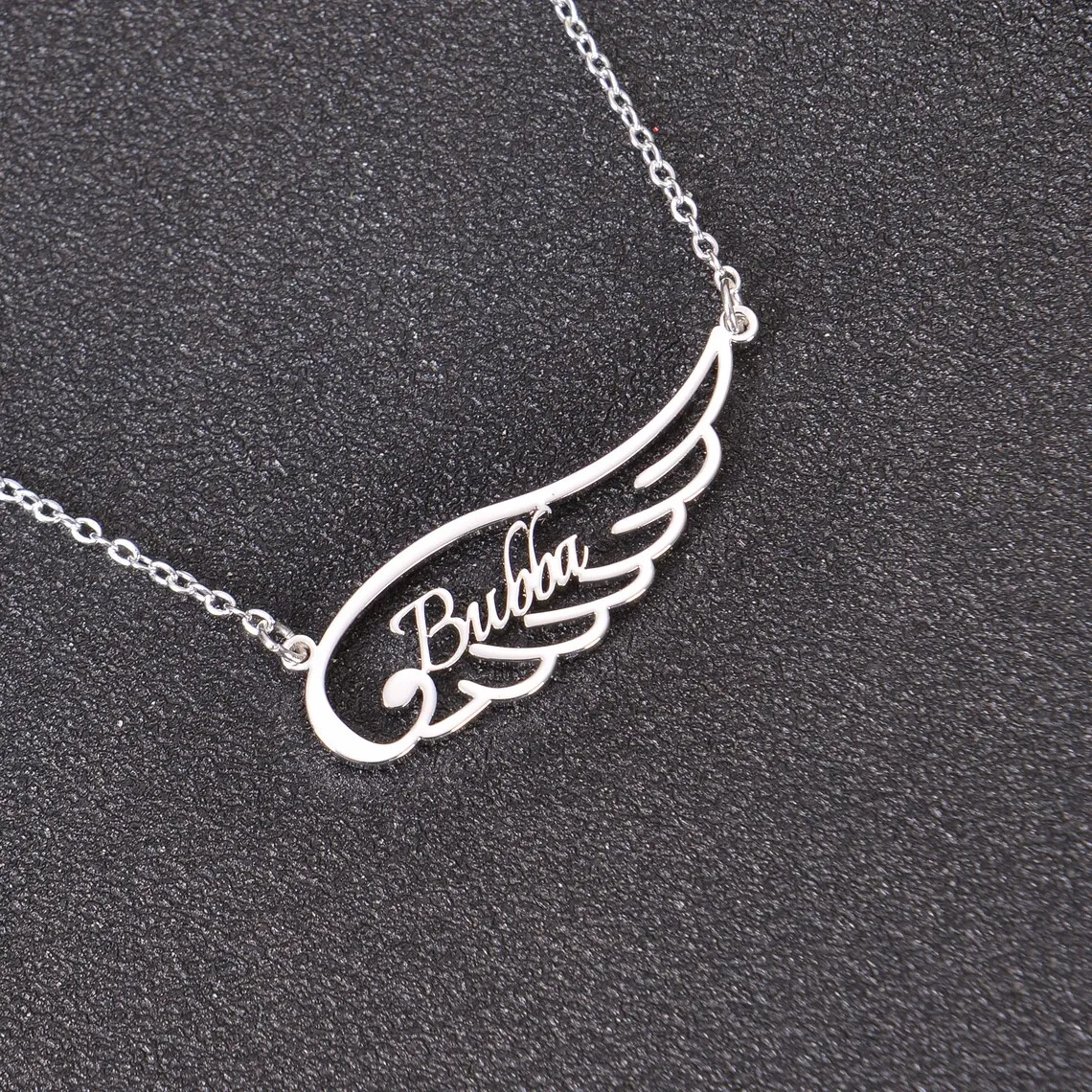 

Personalizado Angel Wing Necklace Customized Stainless Steel Luxury Designer Jewelry Corrente Name Necklace Bijoux Femmes