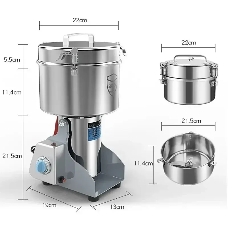 2500G Grinding Machine Ultrafine Grinder Chinese Medicinal Materials Mill Home Mill Commercial Small Grains Miscellaneous Grains 3
