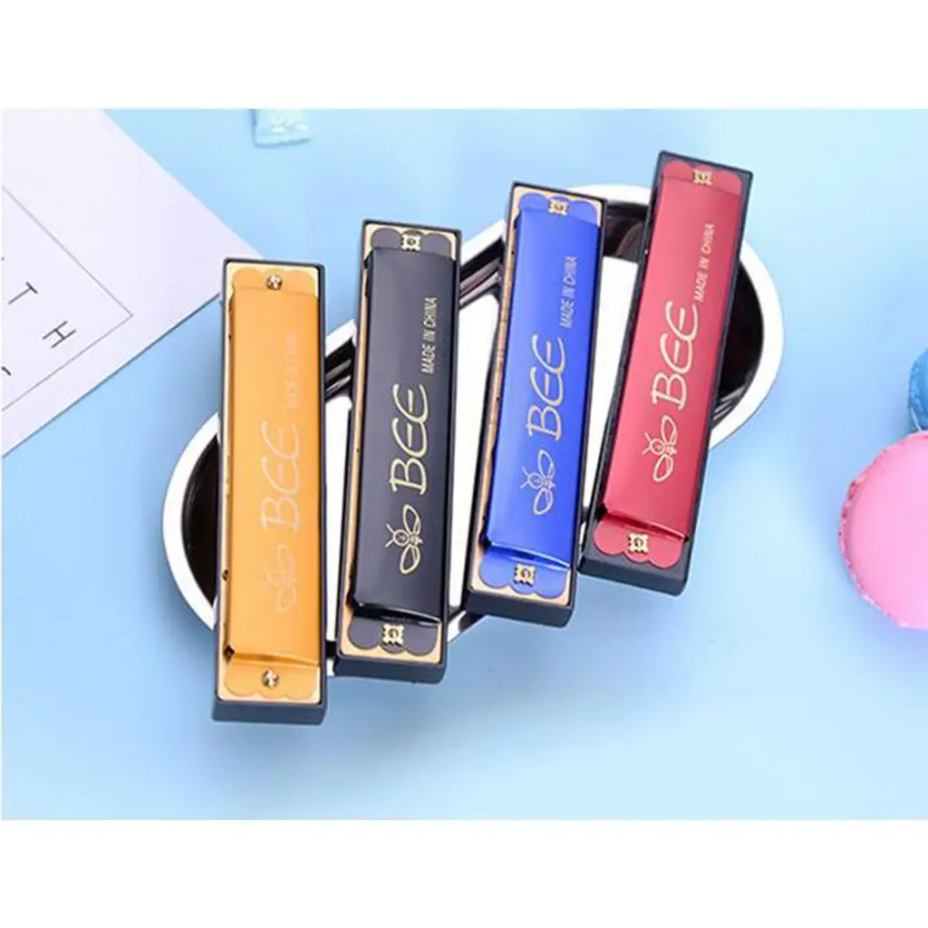 16 Holes Key of C Tremolo Harmonica Mouth Organ Colorful for Children Early Education Toy