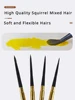 1Pc POTENTATE Brass Squirrel Hair Round Artist Paintbrushes Detachable Portable Travel Set for Watercolor,Gouache, Acrylic 2