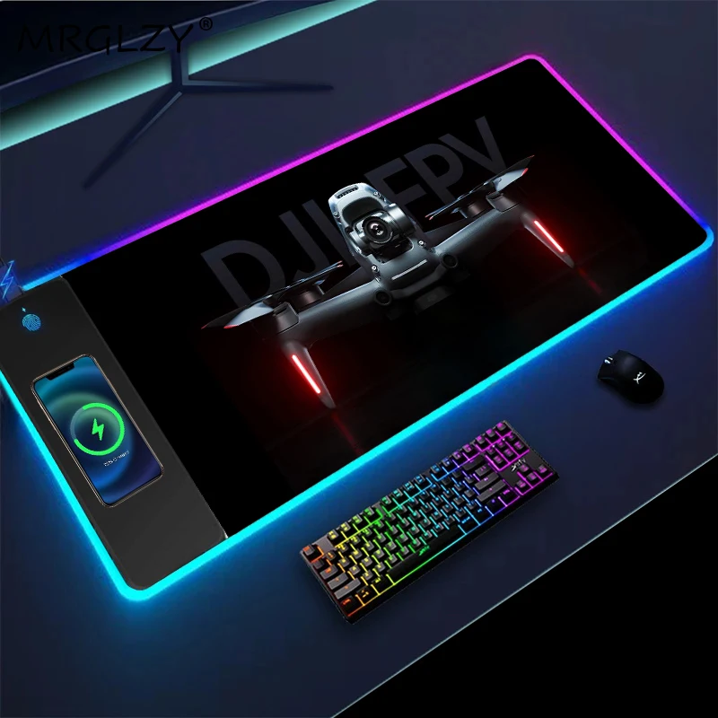 

Wireless Charging Drone Table Mats Desk Accessories Carpet Desk Pc Mousepad 900x400 Mouse Mat Keyboard Pad Non-slip Pad Playmat