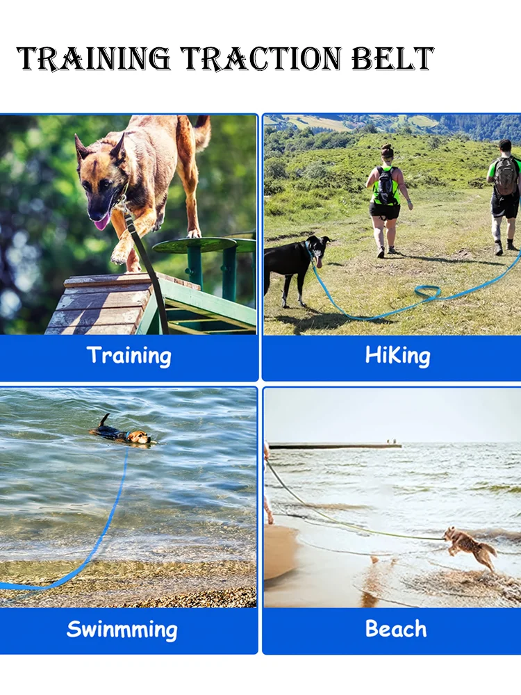 Extra Long Polypropylene Pet Leash Heavy Duty Dog Training Lead Anti Tear Tracking Rope Outdoor Walking Safe Control