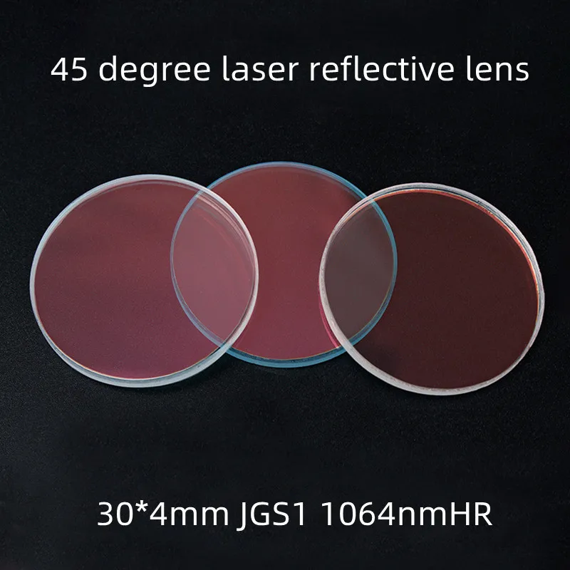 30*4mm Plano Glass 45 Degree 1064nmHR Reflective Lens Quartz JGS1 Mirror For Laser Machine
