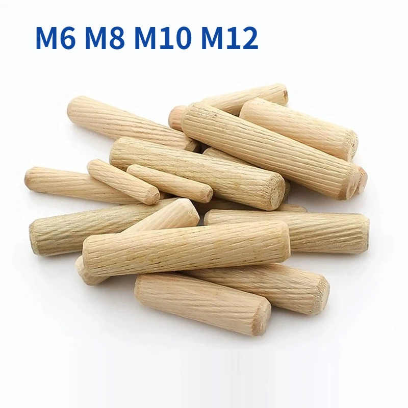 100pcs Dowel Wood Dowels Fluted Wooden Dowels Set of 100pcs Dowel Pins  Fluted Pins for Furniture Cabinets