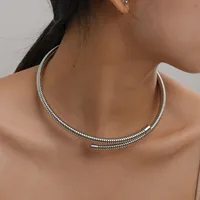 Collier de couple réglable pour femme, tour de cou ouvert, collier de salle, bijoux de déclaration commandés 3
