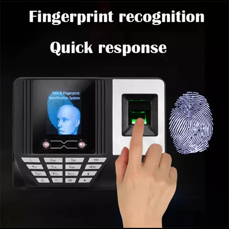 Intelligent attendance machine face and facial fingerprint recognition attendance machine U disk output without software Time Cl