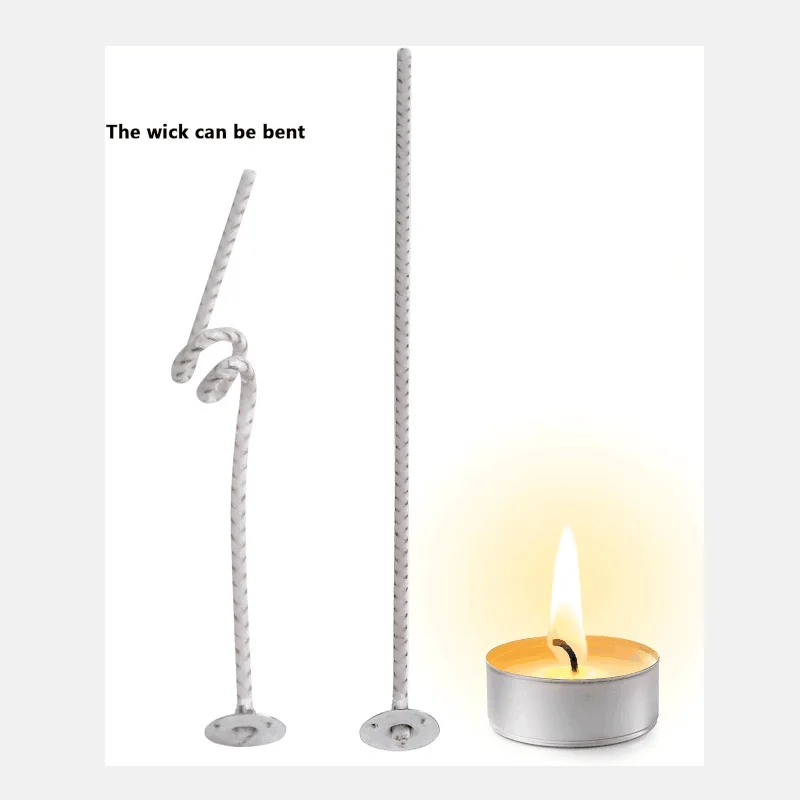 100 PCS Cotton Candle Wicks Brown Soybean Core Smokeless Candles 6/20cm Candle Making Supplies Wax Wicks for Making candle wick candle wicks