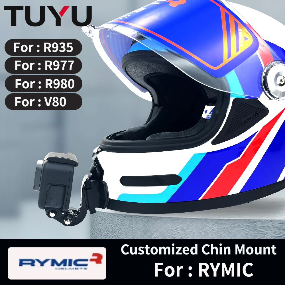 

Для мотоциклетного шлема RYMIC R935 977 980 V80, подбородок для GoPro Max hero11 Insta360 oneRs, аксессуары для спортивной камеры