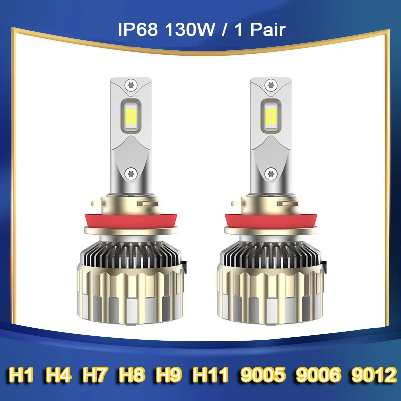 

Car headlight 130W ultra-high power ultra-bright spotlight led H1/H4/H7/H11 non-destructive installation