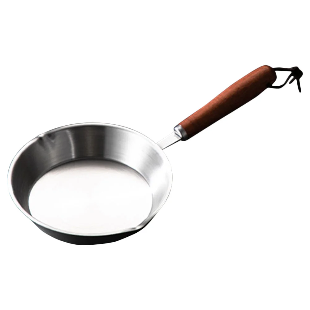 

Oil Heating Pot Multi-use Egg Frying Pan Stainless Steel Food Frying Pan Convenient Egg Frying Pan