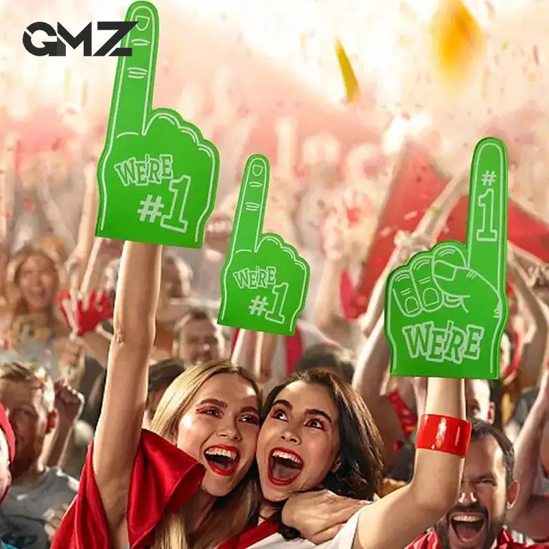 1pc Finger Foams Sports Cheerleading Party Hand Props Noise Makers Props Giant Hands Sports Favors Cheering Palm Party