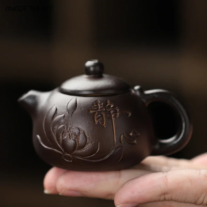 1PCS Resin Color Changing Teapot Creative Tea Pet Decoration Chinese Tea Table Ornaments Mini Fingertip Pot