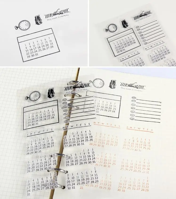 Silicone Rubber Perpetual Calendar Stamp Multifunctional Diy Transparent  Album Paper Stamp Reusable Scrapbook Card Stamp - AliExpress