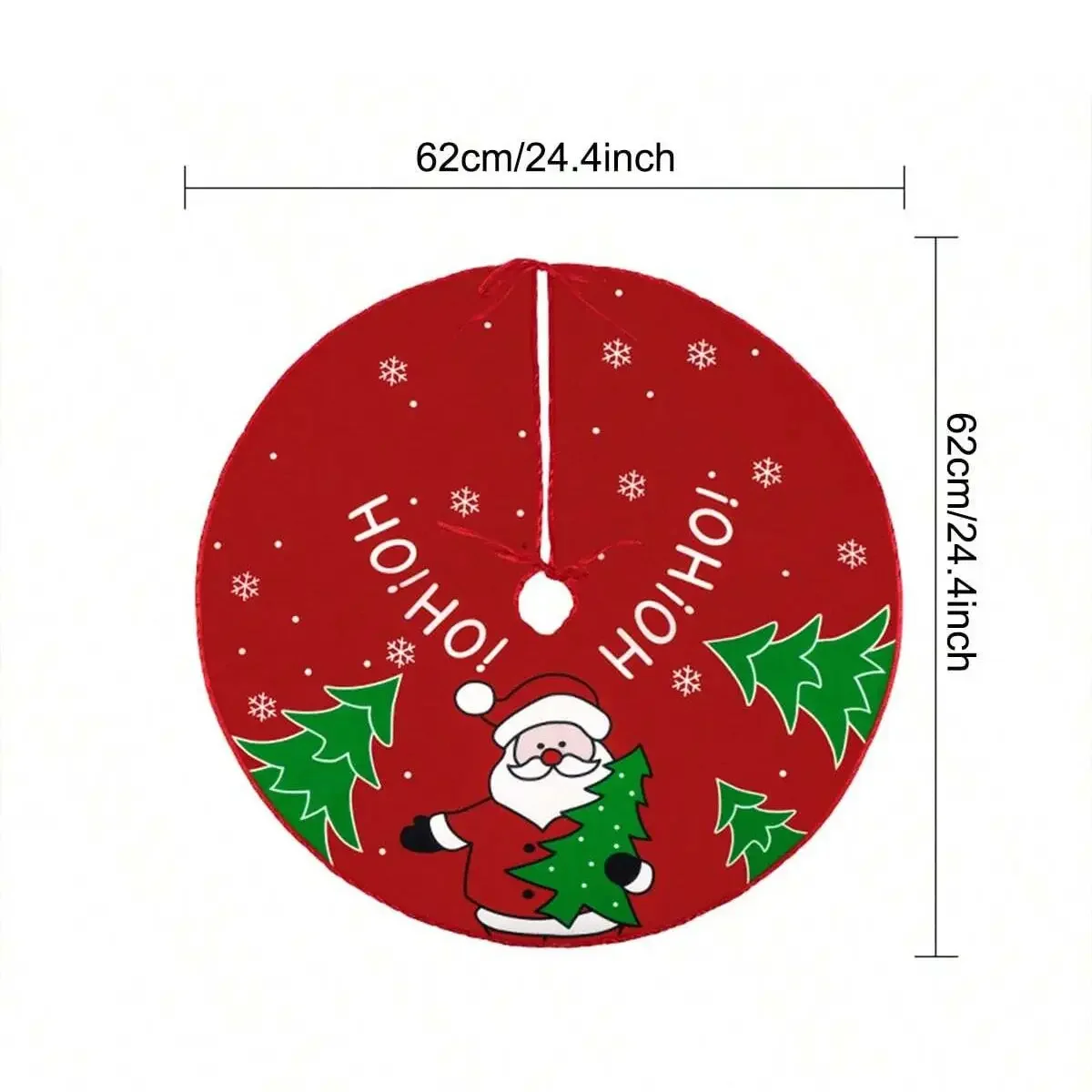 1pc-Creative and Exquisite Christmas Tree Skirt with Printed Tree Bottom Decoration Christmas Supplies Party Decoration