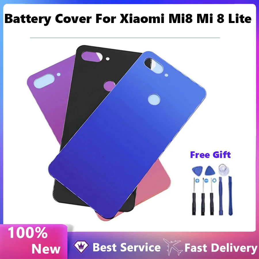

6,2 ”100% Новинка для Xiaomi MI8 lite Mi 8 lite крышка аккумулятора с рассеиванием тепла Замена Тонкий для Xiaomi 8 защитный чехол