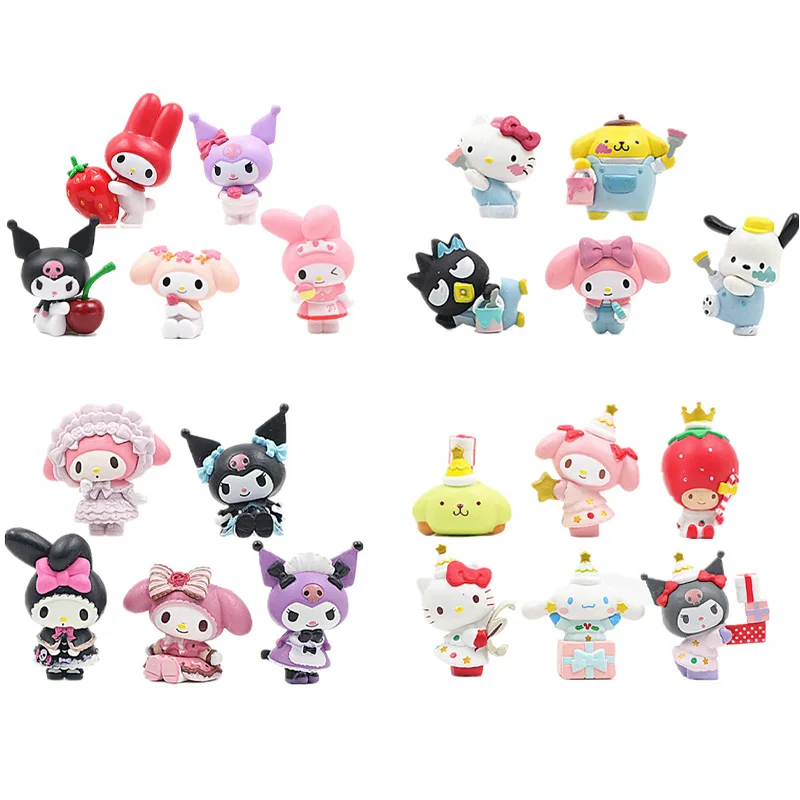 Em promoção! Sanrio, 5cm Hello Kity Figura Boneca Bonito Anime, Filme De  Desenhos Animados Periférica Brinquedos Vestir Figuras De Ação Kawaii  Material De Pvc Crianças