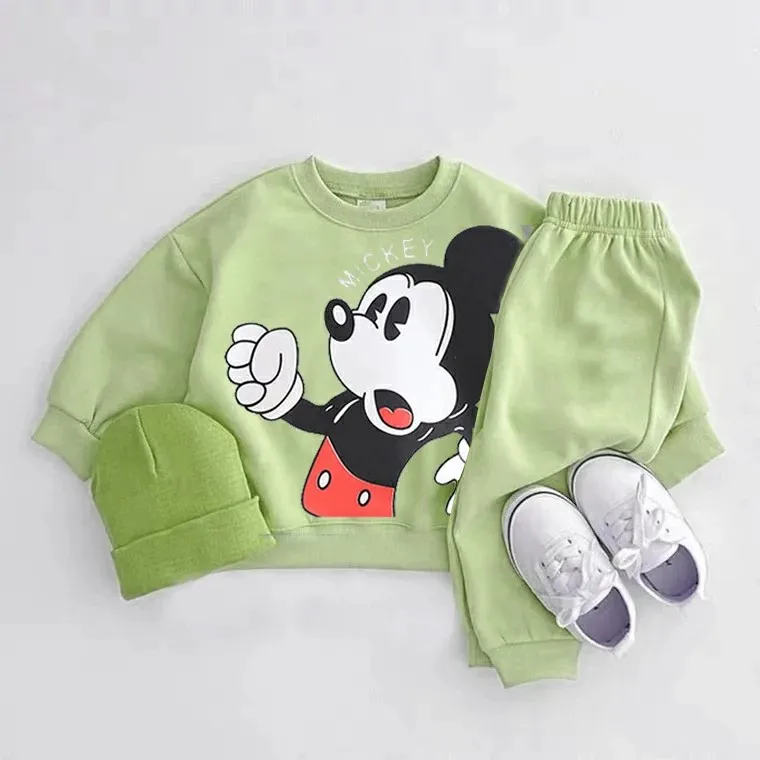 Mickey Sweatshirt Set Spring/autumn Clothing Long Sleeve Sports Suit Baby Boys Girls Tops Pants 2pc/set Toddler Costume 6m-3y 4 Mickey Sweatshirt Set Spring/autumn Clothing Long Sleeve Sports Suit Baby Boys Girls Tops Pants 2pc/set Toddler Costume 6m-3y