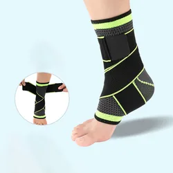 1 PC Sports Ankle Brace Compression Strap Sleeves Support 3D Weave Elastic Bandage Foot Protective Gear Gym Fitness