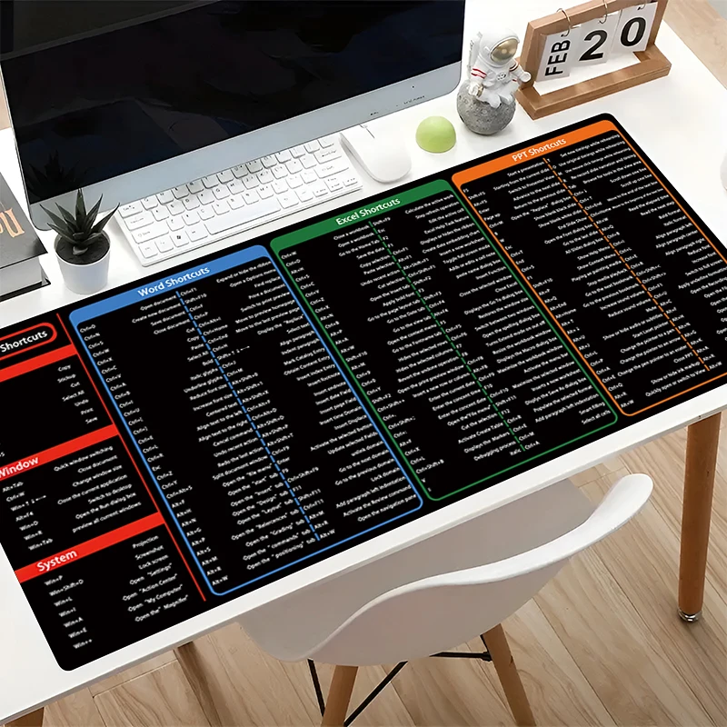 Черный коврик для мыши с клавишами