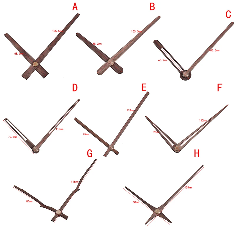 

Solid Wood DIY Wall Clock Hands Repair Parts Tools Home Decor Walnut Wood Quartz Clock Pointers Suitable for 12 inch Clocks