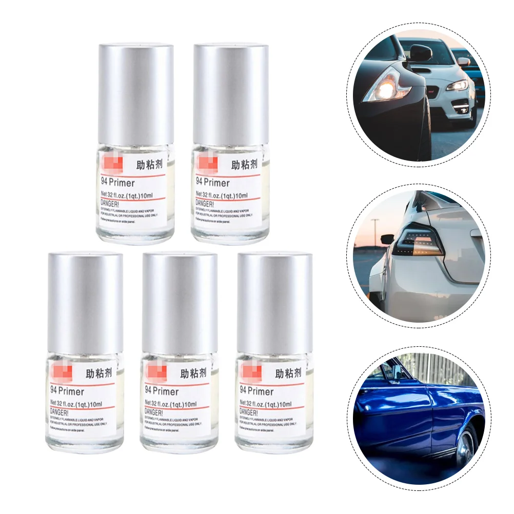 5 botellas de cinta de adhesivo automotriz, imprimación de 94, suministros para automóviles, accesorios de doble cara transparentes