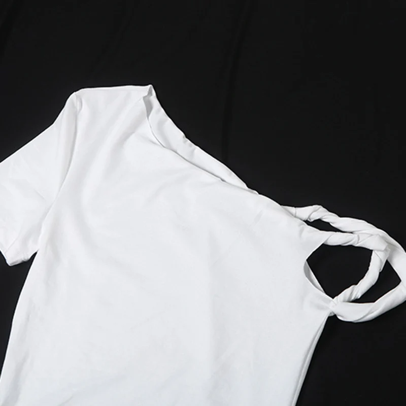 Vestidos sexis de verano para mujer, de color liso, irregulares, con cuello oblicuo, manga corta, ajustados, largos, para fiesta de noche Y2K.
