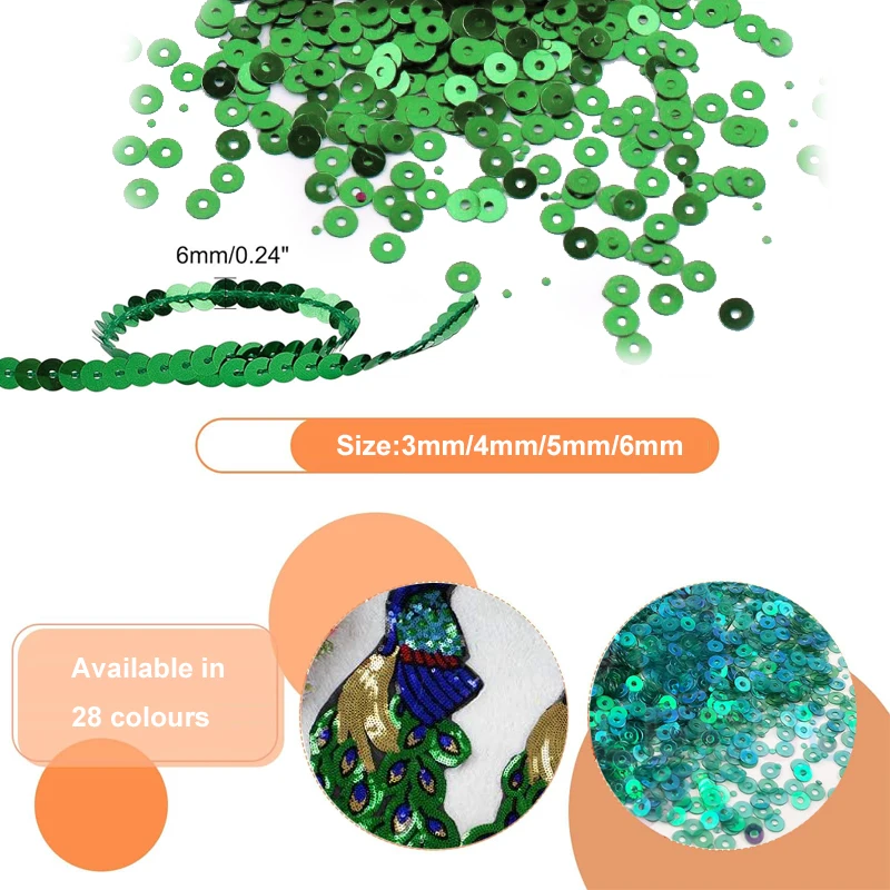 750-3000pc 3-6mm Sequin Flat Round Loose Sequins Crafts Paillette Sewing Clothes Decoration DIY Accessory Lentejuelas Para Coser sequins for crafts sequin embroidery accessories sequin sewing accessories sequins accessories sequins jewelry accessories
