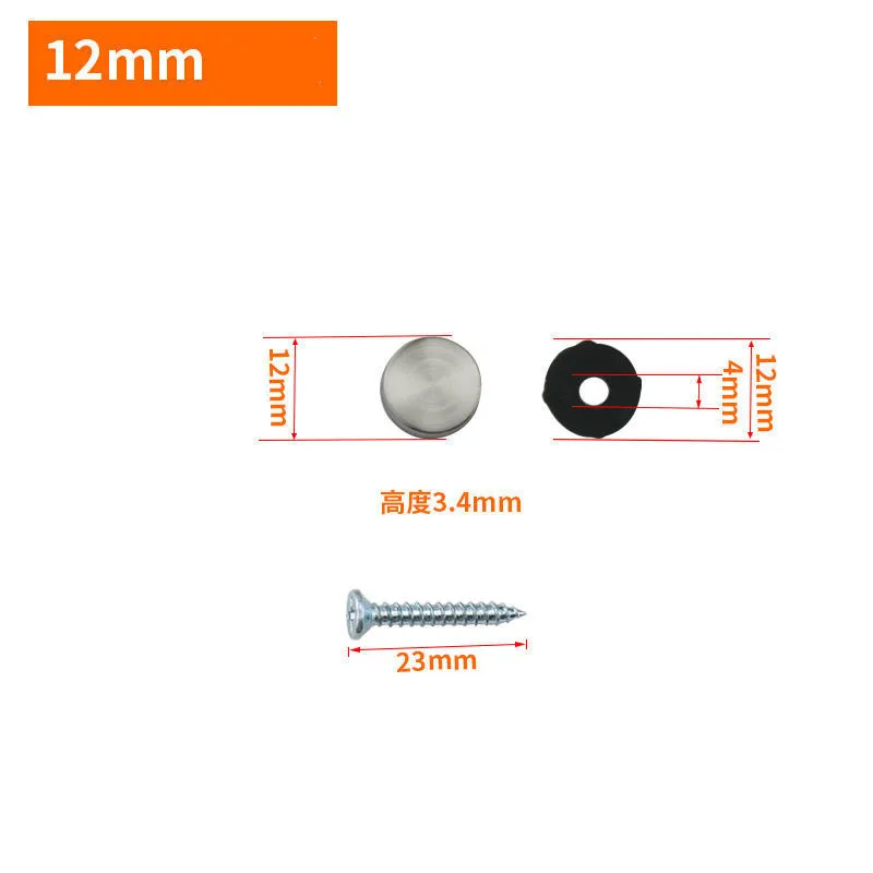 GENERICO Tapa Tornillo Inoxidable Embellecedor 12un De 22mm