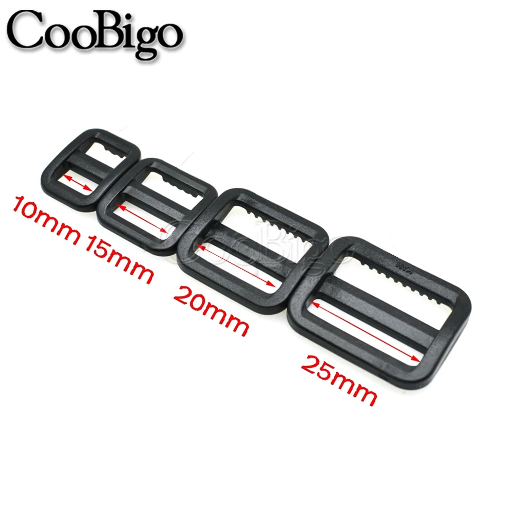 Slider Per Scaletta In Plastica POM Per Zaini E Cinture - Fibbia Regolabile Tri-Glide Antiscivolo 37x30 Mm (Foro Interno 25x4 Mm) - 1 Pezzo - 5