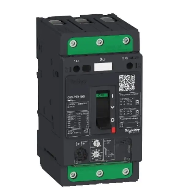 

GV4PE115B Motor circuit breaker, TeSys GV4, 3P, 115A, Icu 25kA, thermal magnetic, Everlink terminals