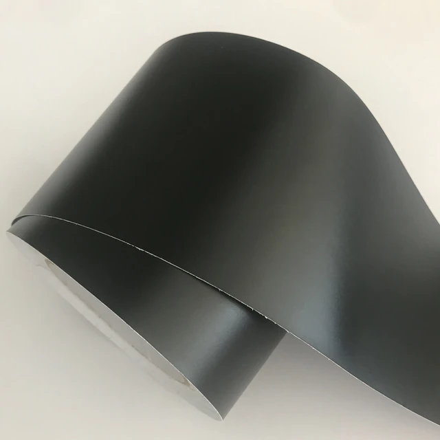10x100/150/200/300/500cm Matte Black Vinyl Wrap Self Adhesive Air