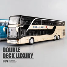 

Double deck bus model simulation children's alloy toy car