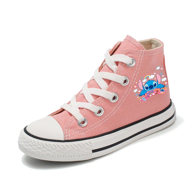 Girl Kids Canvas Shoes  Cartoon Lilo & Stitch Sport Shoes Children Fashion Print Shoes Boys Tennis Shoes