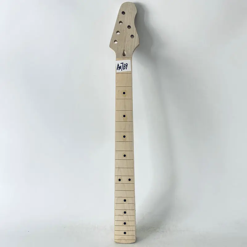 AN769  Musicman OLP Style Unfinished Electric Guitar Neck No Paints No Frets Right Hand DIY Guitar Parts