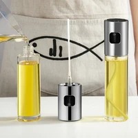 1pc 100ML Olive Oil Sprayerl, Stainless Steel Spray Bottle Spray, Kitchen Cooking Oil Spray, Glass Oil Can 5