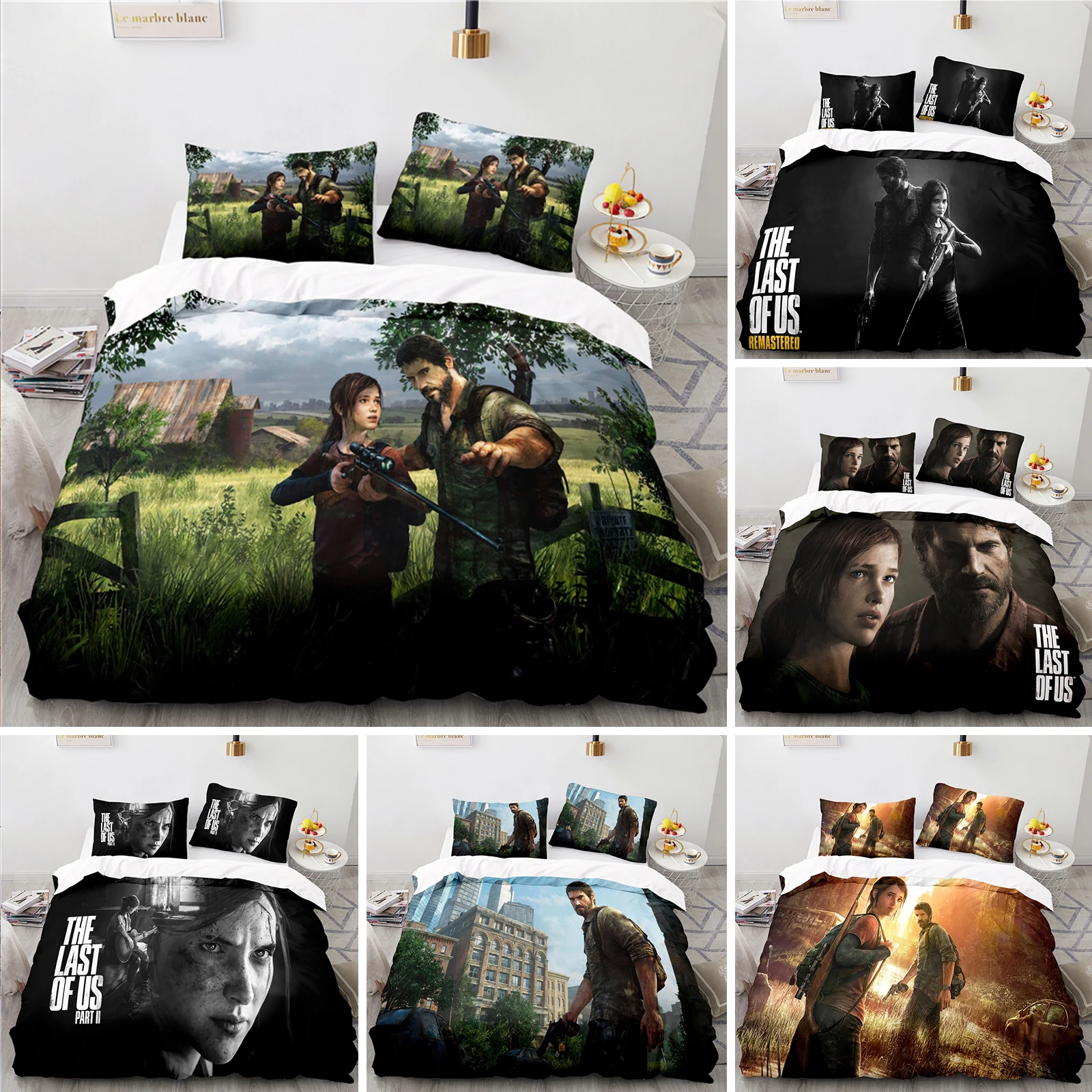 

3D Printed The Last of Us Duvet Cover Game Pillowcase Bedding Set Double Twin Full Queen King Adult Kids Bedclothes Quilt Cover