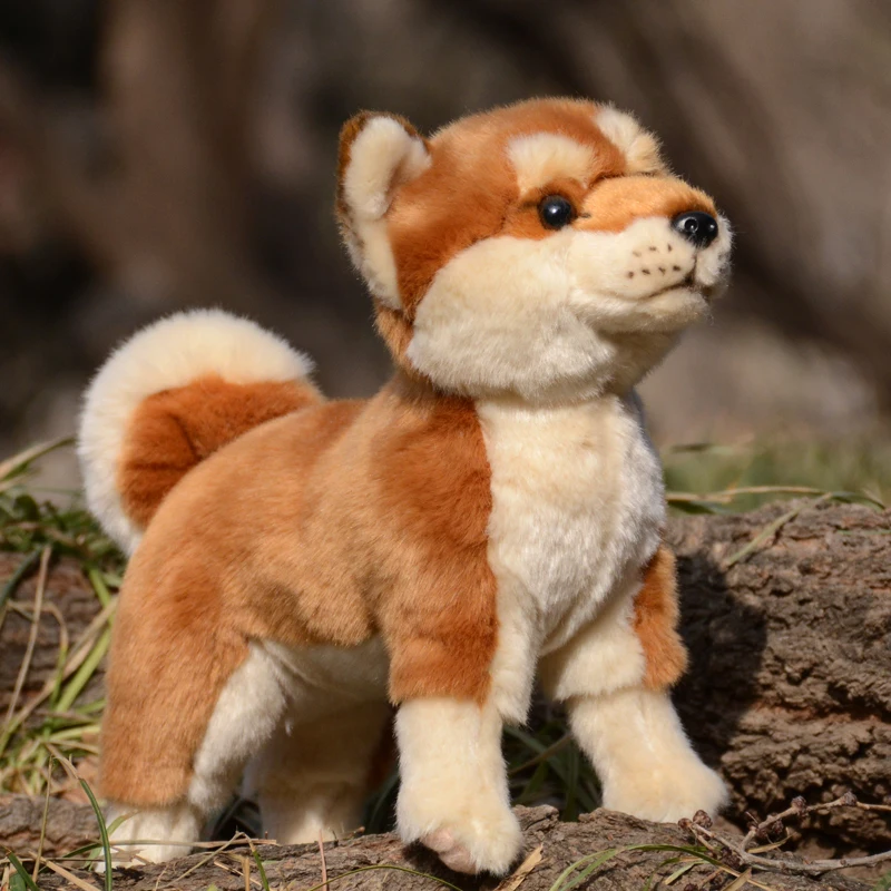 Japanese Akita Dog High Fidelity Anime Cute Plushie Shiba Inu Plush Toys Lifelike Animals Simulation Stuffed Doll Kawai Toy Gift 3