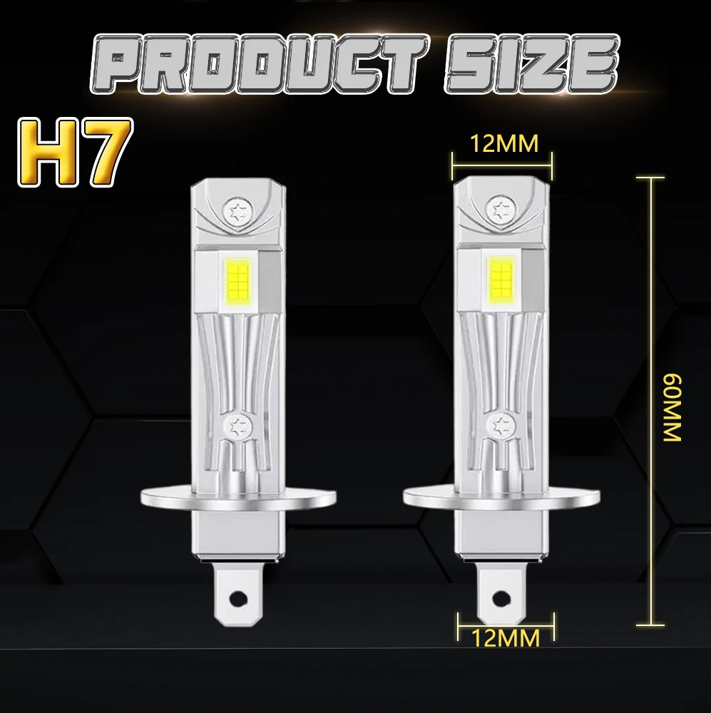 Ultra-Bright H1 LED Headlight Bulb - CANBUS 800,000LM, 360-Degree Illumination, 6000K White Beam