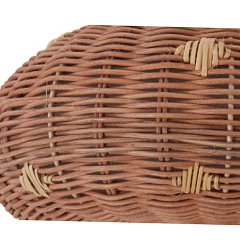Nordic Style Children's Room Wall Lamp Handmade Rattan Mushroom Shape Wall Mounted Decor Lamp