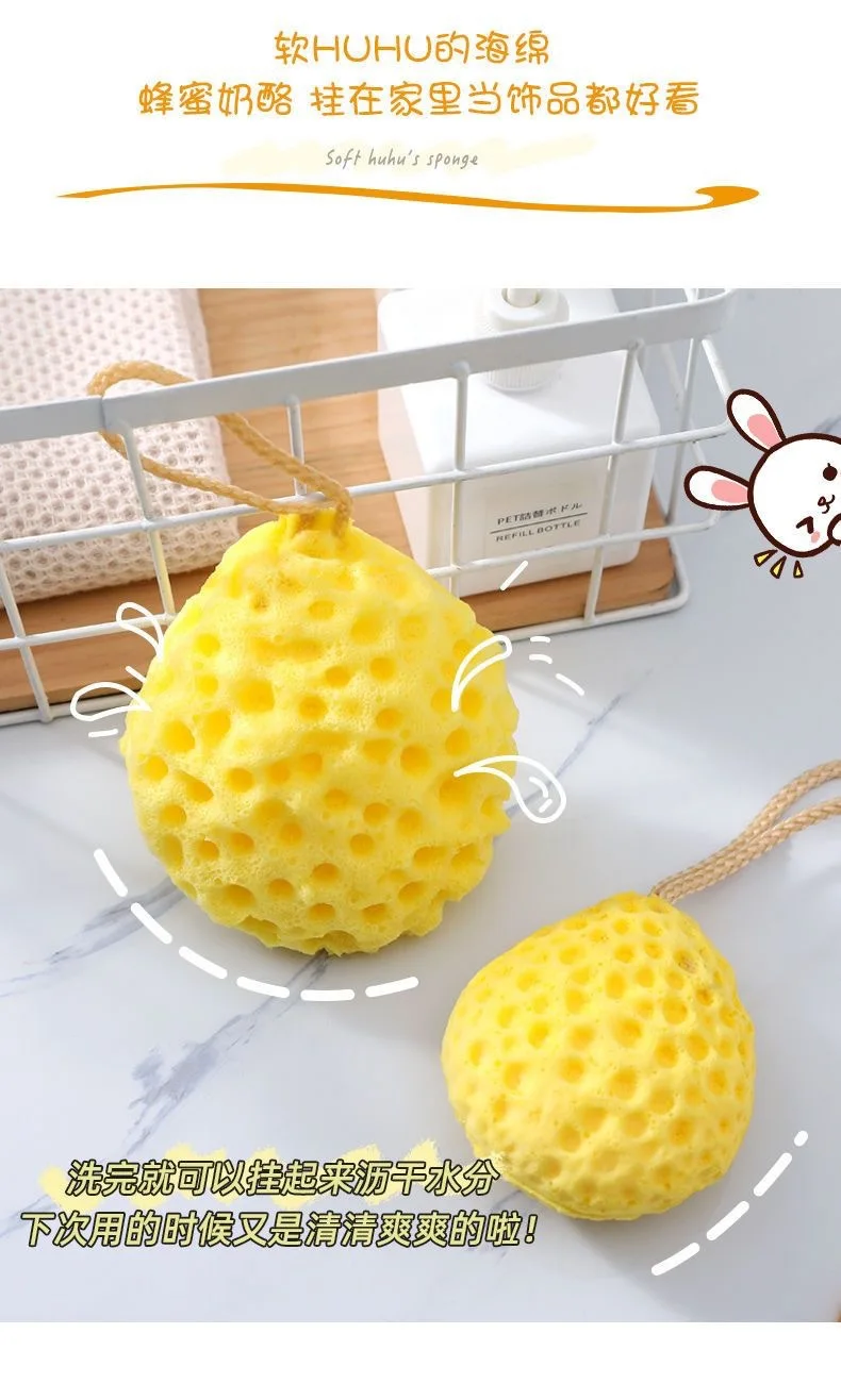 Description Picture 6 of itemSoft Mesh Shower Sponge Ball Nylon Baby Cleaning Brush Shower Foam Body Cleaner Exfoliating Scrub Shower Ball Bathroom Products