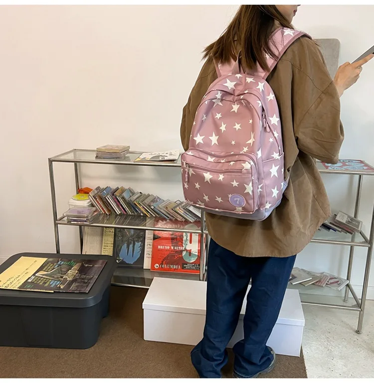 Kawaii Starry Large Capacity Harajuku College Backpack